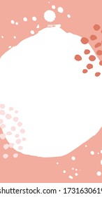 Vector hand drawn stories template created in boho style