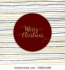 Vector hand drawn stripes. Background with stripes. Merry Christmas and Happy New Year background. Vector.
