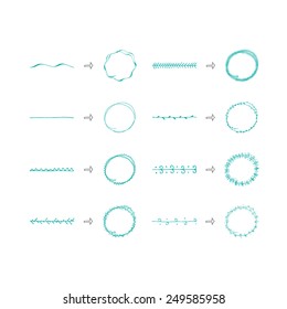 Vector hand drawn strokes. 