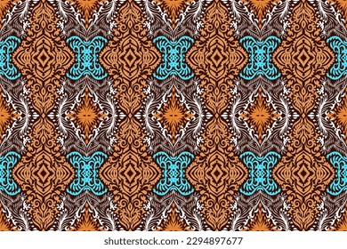 Vector  hand drawn style, Ethnic ikat seamless pattern, African style, Abstract vector, Chevron embroidery, Paisley embroidery, Navajo geometric pattern, Aztec and tribal motifs, aboriginal.
