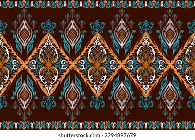 Vector  hand drawn style, Ethnic ikat seamless pattern, African style, Abstract vector, Chevron embroidery, Paisley embroidery, Navajo geometric pattern, Aztec and tribal motifs, aboriginal.