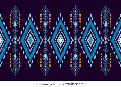 Estilo dibujado a mano vectorial, Patrón ininterrumpido de ikat étnico, estilo africano, vector abstracto, bordado de Chevron, bordado de Paisley, patrón geométrico navajo, motivos aztecos y tribales, aborígenes.
