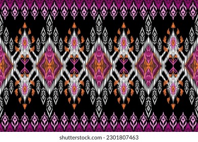 Vector hand drawn style, Ethnic ikat seamless pattern, African style, Abstract vector, Chevron embroidery, Paisley embroidery, Navajo geometric pattern, Aztec and tribal motifs, aboriginal.