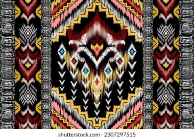 Vector hand drawn style, Ethnic ikat seamless pattern, African style, Abstract vector, Chevron embroidery, Paisley embroidery, Navajo geometric pattern, Aztec and tribal motifs, aboriginal.