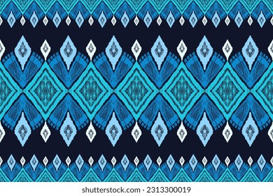 Vektor handgezeichnet Stil, Ethnische ikat nahtlose Muster, afrikanischer Stil, Abstrakte Vektorgrafik, Chevron Stickerei, Paisley Stickerei, geometrisches Muster Navajo, Aztec und Stammesmotive, aboriginal.
