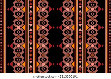 Estilo dibujado a mano vectorial, Patrón ininterrumpido de ikat étnico, estilo africano, vector abstracto, bordado de Chevron, bordado de Paisley, patrón geométrico navajo, motivos aztecos y tribales, aborígenes.
