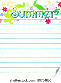 Vector hand drawn style summer card illustration