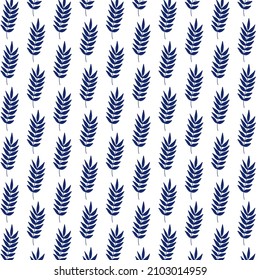 Patrón veraniego floral sin costuras dibujado a mano aislado en fondo blanco. Hojas de doodle decorativas. Caricatura de fondo tropical para el diseño de bodas, envoltura, textiles, ornamentación y tarjetas de felicitación