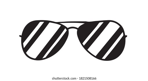Gafas de sol de verano dibujadas a mano por vectores