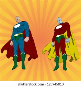 Vector hand drawn superhero posing