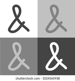 Vector  hand drawn symbol icon. Vector icon on white-grey-black color 