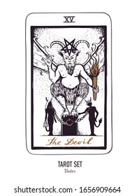 Vector hand drawn Tarot card deck.  Major arcana Justice.  Engraved vintage style. Occult, spiritual and alchemy symbolism