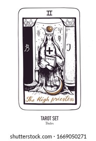 Vector Hand Drawn Tarot Card Deck Stock Vector (Royalty Free) 1669050271