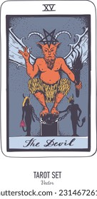 Vector hand drawn Tarot card deck.  Major arcana .  Engraved vintage style. Occult, spiritual and alchemy symbolism