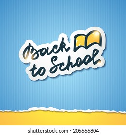 vector hand drawn text, back to school