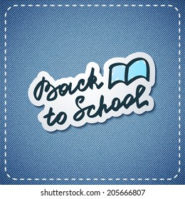 vector hand drawn text, back to school
