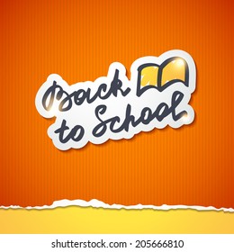 vector hand drawn text, back to school