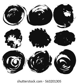 Vector hand drawn texture. Watercolor. Set. Design element.
