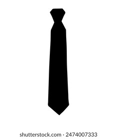 Vector hand drawn tie silhouette isolated on white background