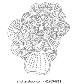 Vector hand drawn tracery. Can be used as adult coloring book. 