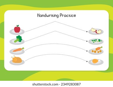 Vector hand drawn tracing worksheet by iqbal manjavanis