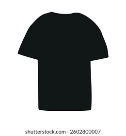 Vector hand drawn T-shirt silhouette isolated on white background