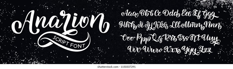 Vector hand drawn typeface. Brush painted letters. Handwritten script alphabet isolated on white background. Handmade alphabet for your designs logo, posters, invitations, cards, etc. Vector