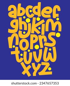 Vector hand drawn typeface in graffiti style