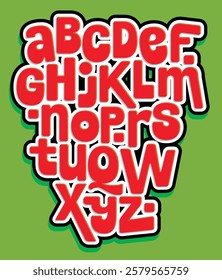 Vector hand drawn typeface in graffiti style, Handmade Urban Font.