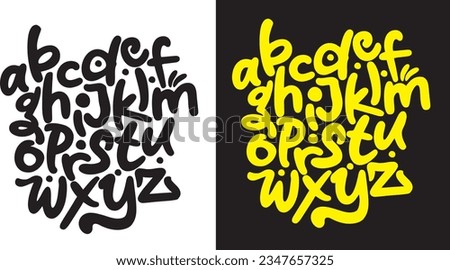 Vector hand drawn typeface in graffiti style