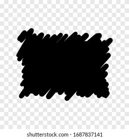 Vector of hand drawn underline on a transparent background