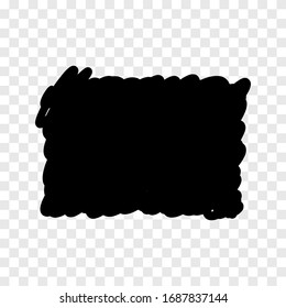 Vector of hand drawn underline on a transparent background