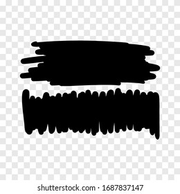 Vector of hand drawn underline on a transparent background