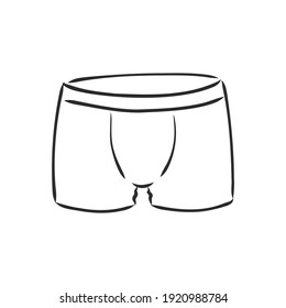 Vector hand drawn underpants outline doodle icon. Underpants sketch illustration for print, web, mobile and infographics isolated on white background.