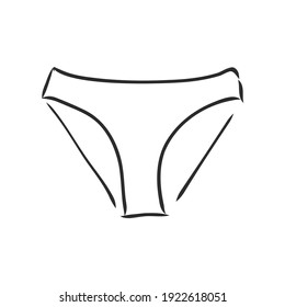 Vector hand drawn underpants outline doodle icon. Underpants sketch illustration for print, web, mobile and infographics isolated on white background.