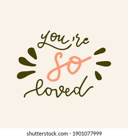 Vector hand drawn Valentines Day quote card. Boho style love logo. For Bohemian badge, postcard, photo overlay, greeting card, T-shirt print in retro style. Vintage calligraphic illustration