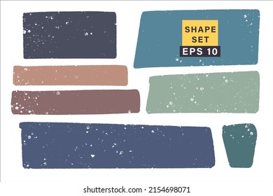 Vector hand drawn various geometric shapes set for backdrops. Colorful artistic hand drawn backgrounds.