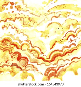 vector  hand drawn watercolor background.  Illustration for greeting cards, invitations, and other printing and web projects.