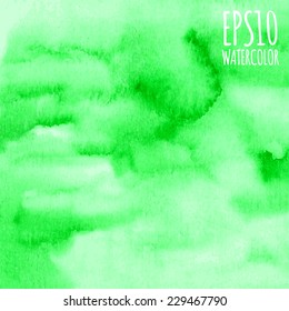Vector hand drawn watercolor background for you eco and nature design. Bright vector illustration. Abstract design. Watercolor backdrop can be used for web page background, identity style or printing.