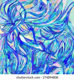 Vector hand drawn watercolor background vector illustration.