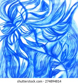 Vector hand drawn watercolor background vector illustration.