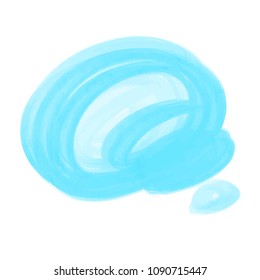 Vector hand drawn watercolor brush stain. Colorful painted stroke. Watercolor effect brushed background.