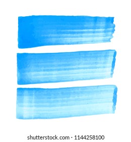 Vector hand drawn watercolor brush stain. Colorful painted stroke. Watercolor effect brushed background.