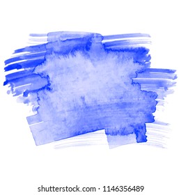 Vector hand drawn watercolor brush stain. Colorful painted stroke. Watercolor effect brushed background.