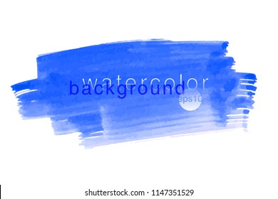 Vector hand drawn watercolor brush stain. Colorful painted stroke. Watercolor effect brushed background.