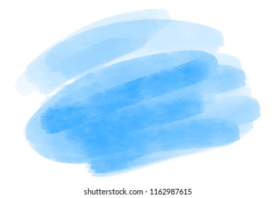 Vector hand drawn watercolor brush stain. Colorful painted stroke. Watercolor effect brushed background. Artistic backdrop.
