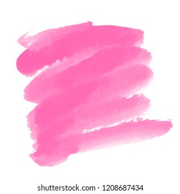 Vector hand drawn watercolor brush stain. Colored painted stroke. Painted by brush stain. Artistic backdrop. One color aquarelle effect background.