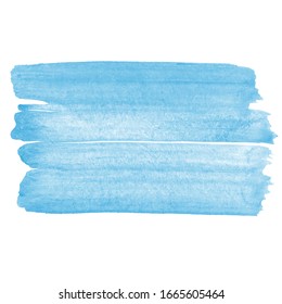 Vektorillustration handgezeichnete Aquarellfärbung. Farbiger gestrichener Schlaganfall. Blauer, künstlerischer Hintergrund.