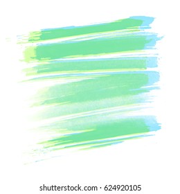 Vector hand drawn watercolor brush stain. Colorful painted stroke.