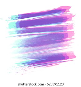Vector hand drawn watercolor brush stain. Colorful painted stroke.